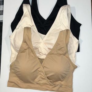 Set of 3 Cross Front Nursing Bras Size 2X